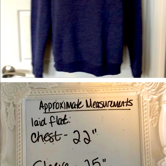 American Eagle navy/coral long sl graphic hoodie L - Picture 2 of 2